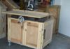 rolling cabinet for radial arm saw