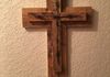 display cross for barbed wire from Berlin Wall