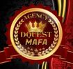 Logo of Dotest Mafia featuring a crown and laurel wreath.