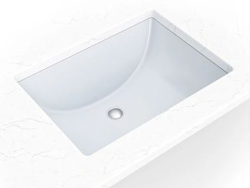 MSI 2015 porcelain white rectangular undermount sink 