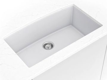 MSI 3219 white quartz composite kitchen undermount sink 