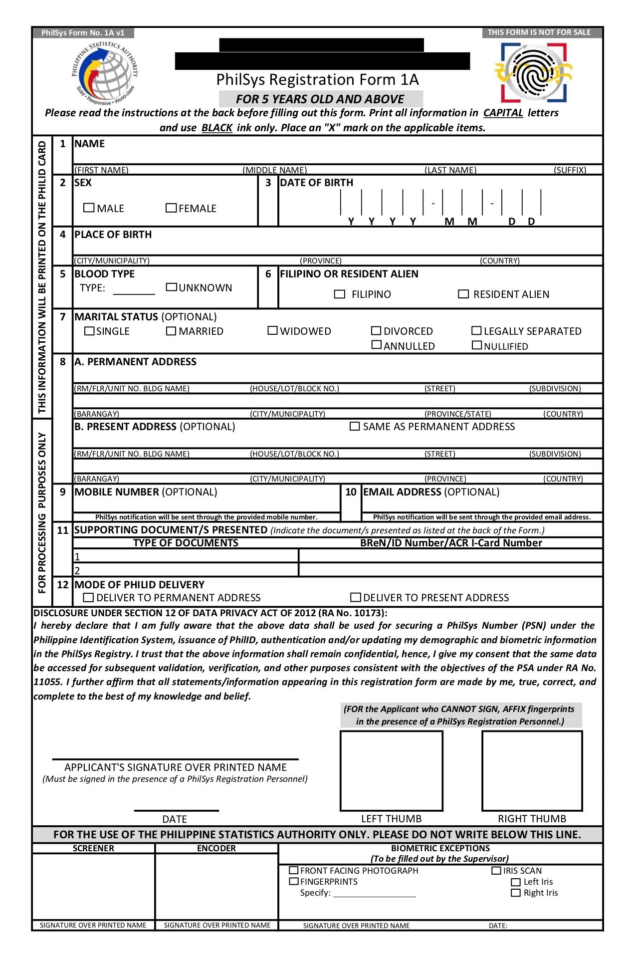 Philsys Registration Form Download - Colaboratory