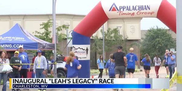 Runners participating in the inaugural 'Leah's Legacy' race in Charleston, WV.
