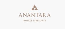 Anantara Hotels &amp; Resorts logo with a triangular emblem.