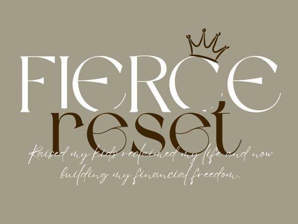 Inspirational quote about being fierce and resetting life.