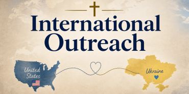 Map connecting United States and Ukraine for international outreach.