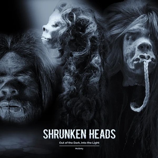 Three human shrunken heads from the book. Shrunken Heads: out of the dark, into the light.  mcginty
