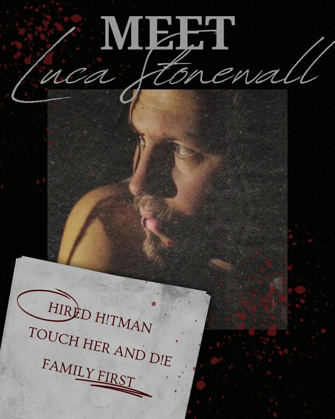 Profile of Luca Stonemall, a hired hitman, emphasizing family loyalty.