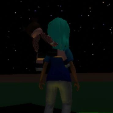 Willow looks at the stars with Mommy