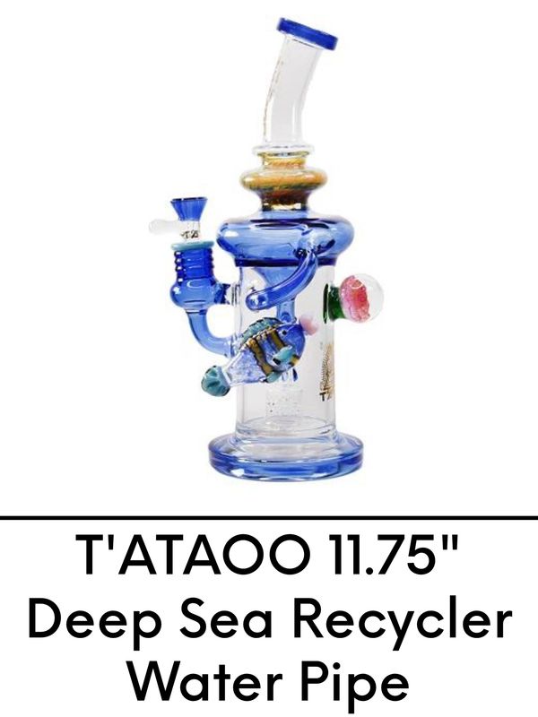 T'ATAOO 11.75" Deep Sea Recycler Water Pipe