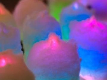 Glow in the Dark glowing candy floss stick 