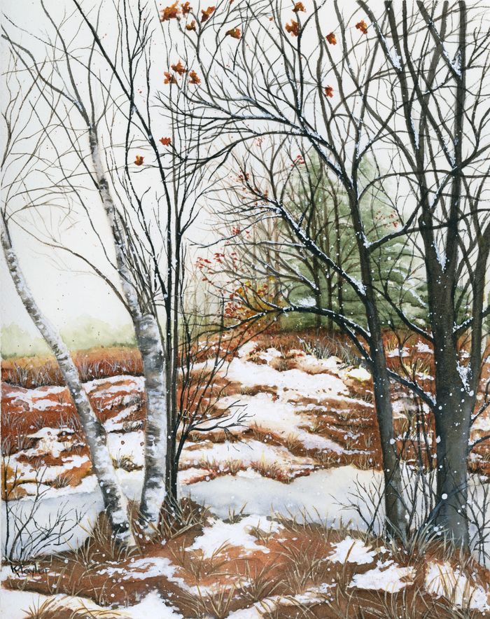 Three adults focused on drawing portraits on easels in an art class.