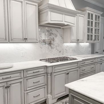 Kitchen Remodels, renovation, pot filler, marble, custom cabinets, 