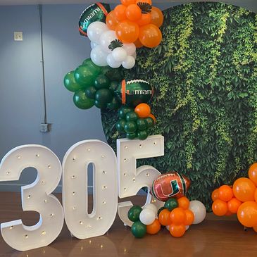 College balloon backdrop