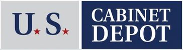 Logo for U.S. Cabinet Depot with patriotic colors.