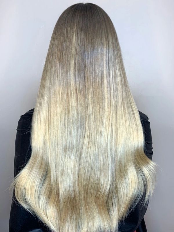 Image of blonde hair color performed by Vesper Gary, Owner and Master Stylist of VESPER SALON.