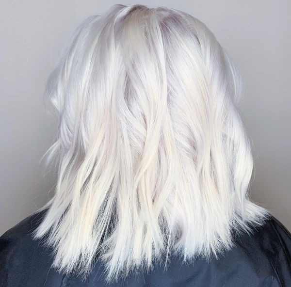 Image of blonde hair color performed by Vesper Gary, Owner and Master Stylist of VESPER SALON.