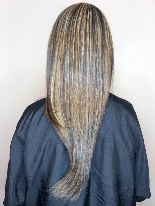 Image of brown hair color performed by Vesper Gary, Owner and Master Stylist of VESPER SALON.