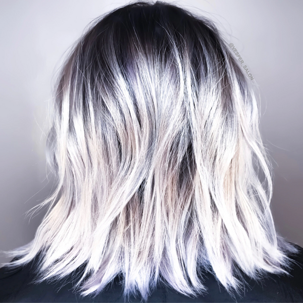 Image of blonde hair color performed by Vesper Gary, Owner and Master Stylist of VESPER SALON.