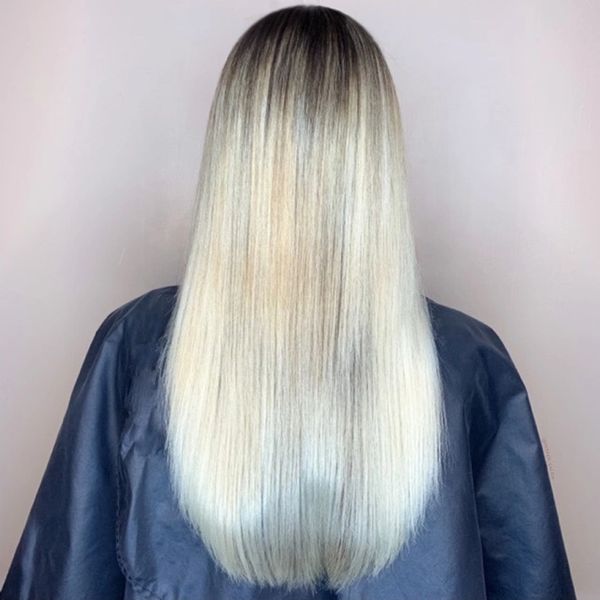 Image of blonde hair color performed by Vesper Gary, Owner and Master Stylist of VESPER SALON.