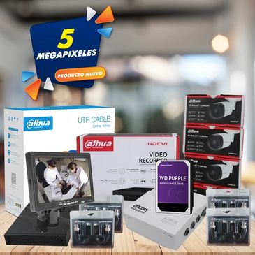 Kits cámaras de seguridad en 5 Megapixeles