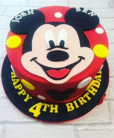 Disney Mickey Mouse Birthday Celebration Cake created by Tada Cakes by Jody.
