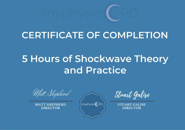 Shockwave Training Certificate