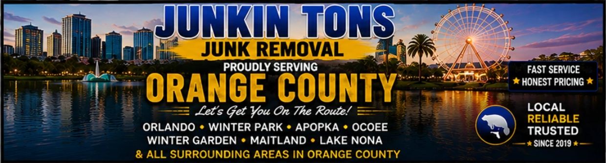 Junk removal service ad for Orange County.