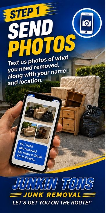 Step 1: Send photos for junk removal with name and location.