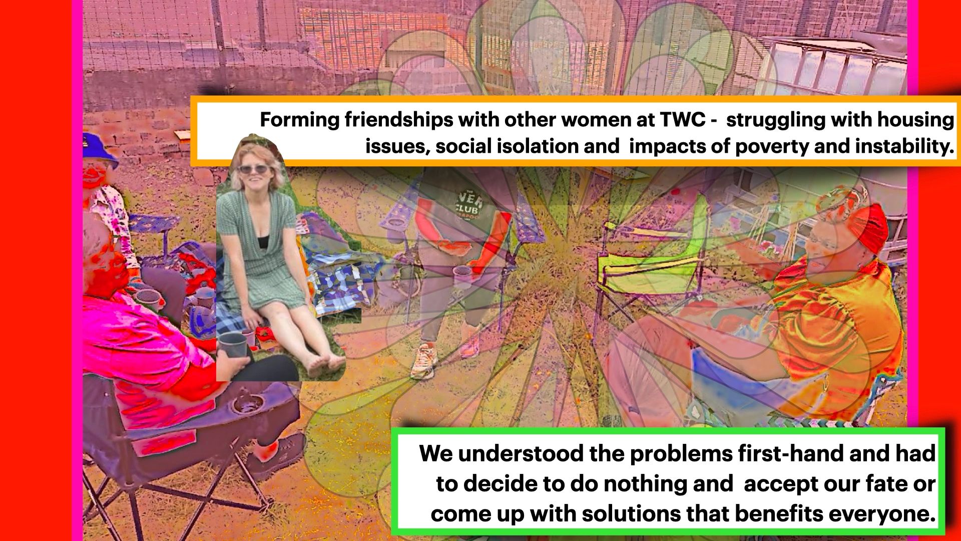 Women forming friendships while facing housing and poverty struggles.