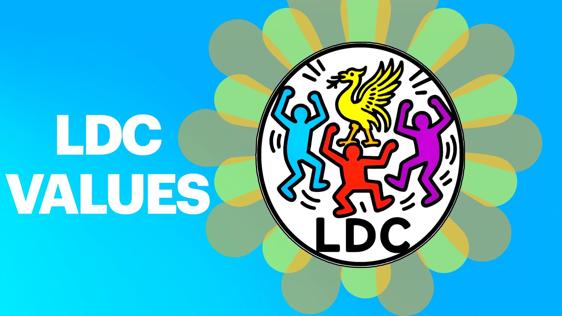 LDC Values logo with colorful figures and a yellow bird.