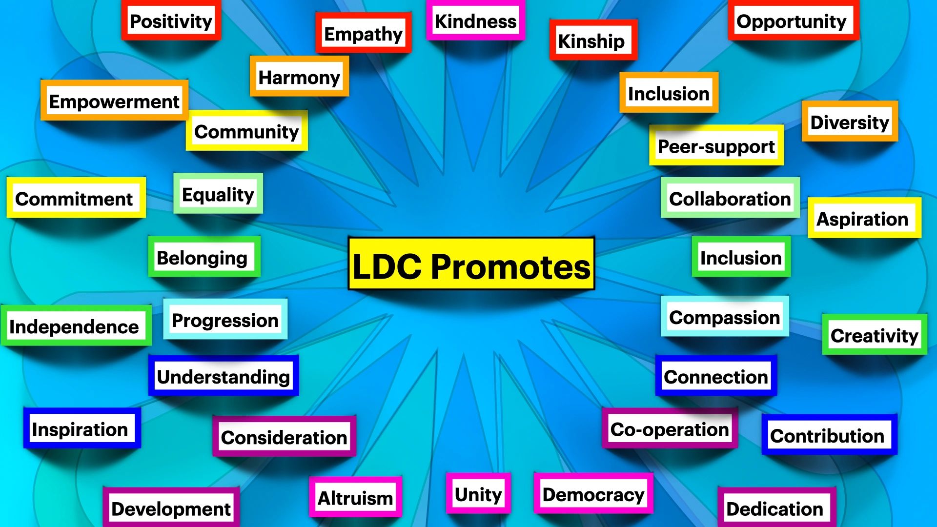 LDC promotes positive values and community growth.