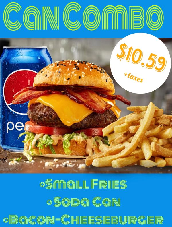 Can Bacon Burger Combo