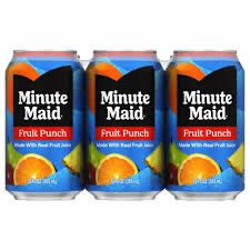 Minute Maid can fruit punch