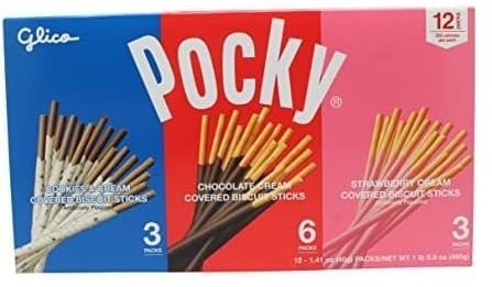 Pocky (Chocolate, Strawberry, Cookie) 1.41 oz
