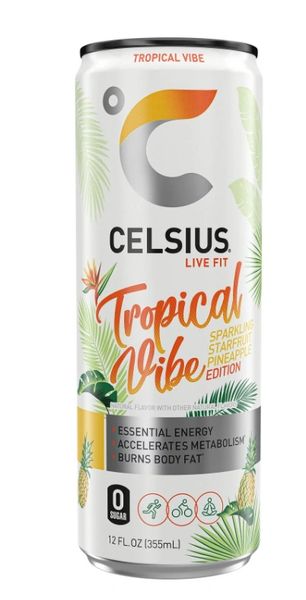Celsius-Zero Sugar (Tropical Vibe) 12 FL Oz