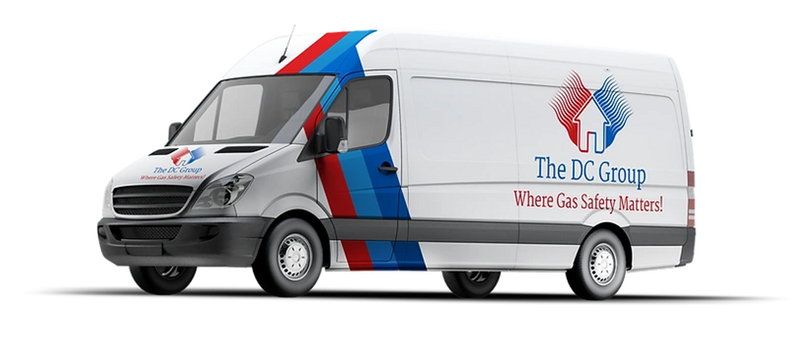 Boiler emergency company van with logo
