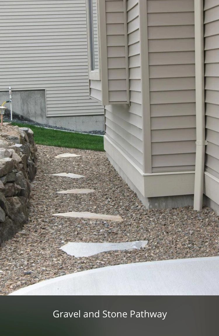 Gravel and stone pathway