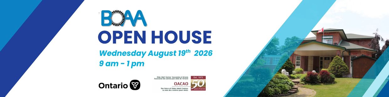 BOAA Open House event on August 19, 2026, from 9 am to 1 pm.