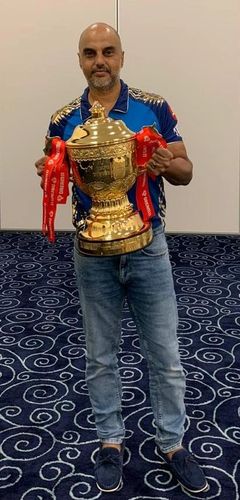 With IPL 2020 Winners Mumbai Indians Trophy in UAE