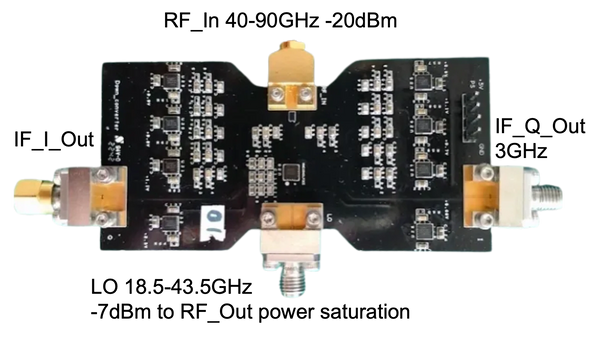 down converter from 90 to 3GHz, used for phase array antenna and radar solutions