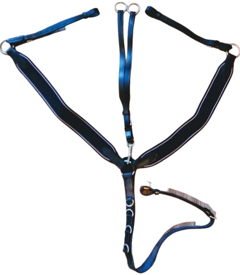 ELASTICATED 3 POINT BREASTPLATES WITH MARTINGALE ATTACHMENT