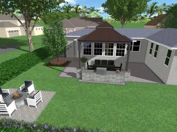 <img src="backyard.jpg" alt="three dimensional backyard paver patio design">