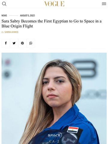 Sara Sabry Citizen Astronaut, CEO & Founder Deep Space Initiative