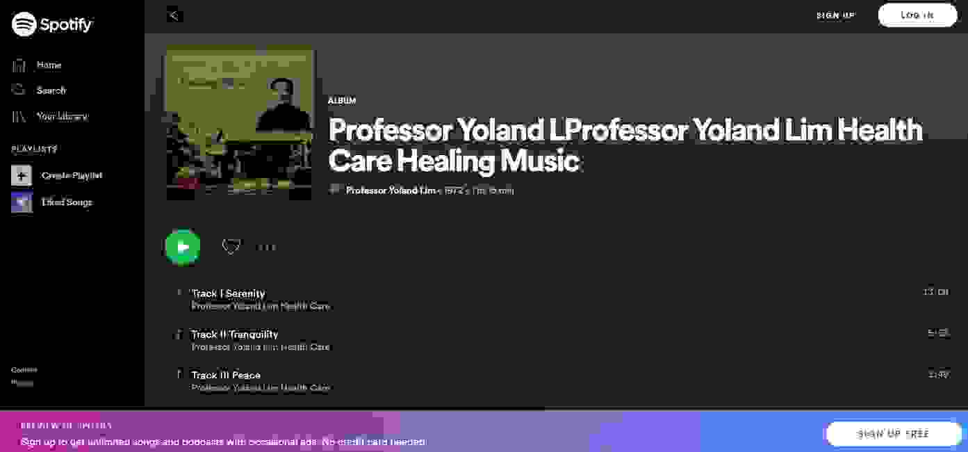 Professor Yoland Lim Dr Justin Lim Dr Selina Lim Spotify Chanting Healing Music No Drugs No Side