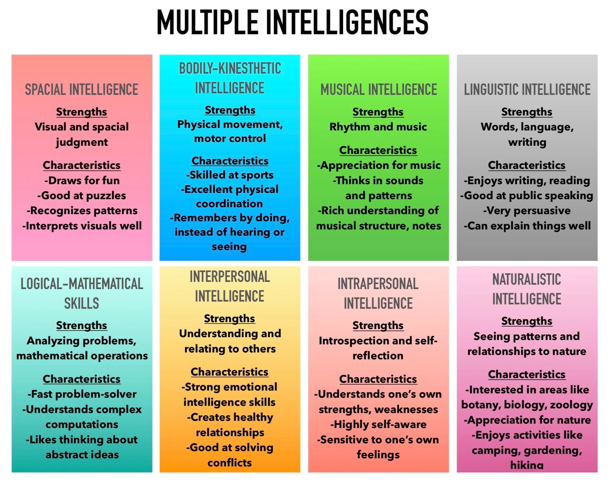 Multiple Intelligencies Theory