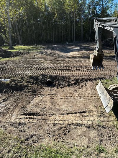 Earthmoving Equipment Reshaping A Residential Property
