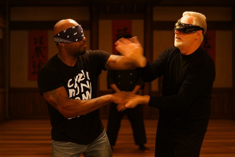 Sifu Jim teaching Wing Chun blind chi sao technique in Omaha martial arts class