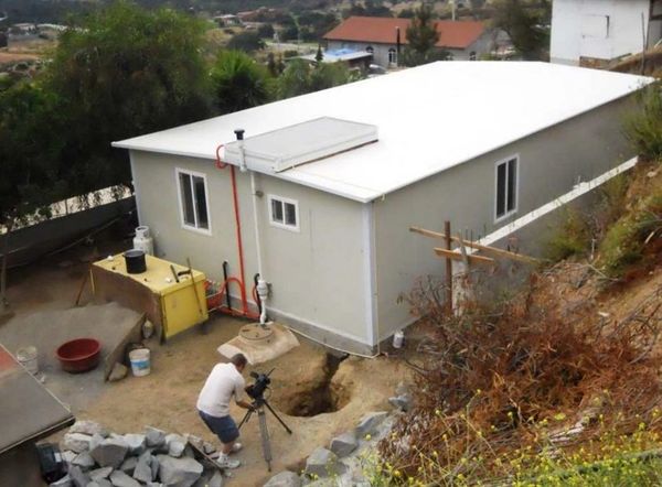 Insulated panel home in Mexico where the first Solaris Toilet was installed.