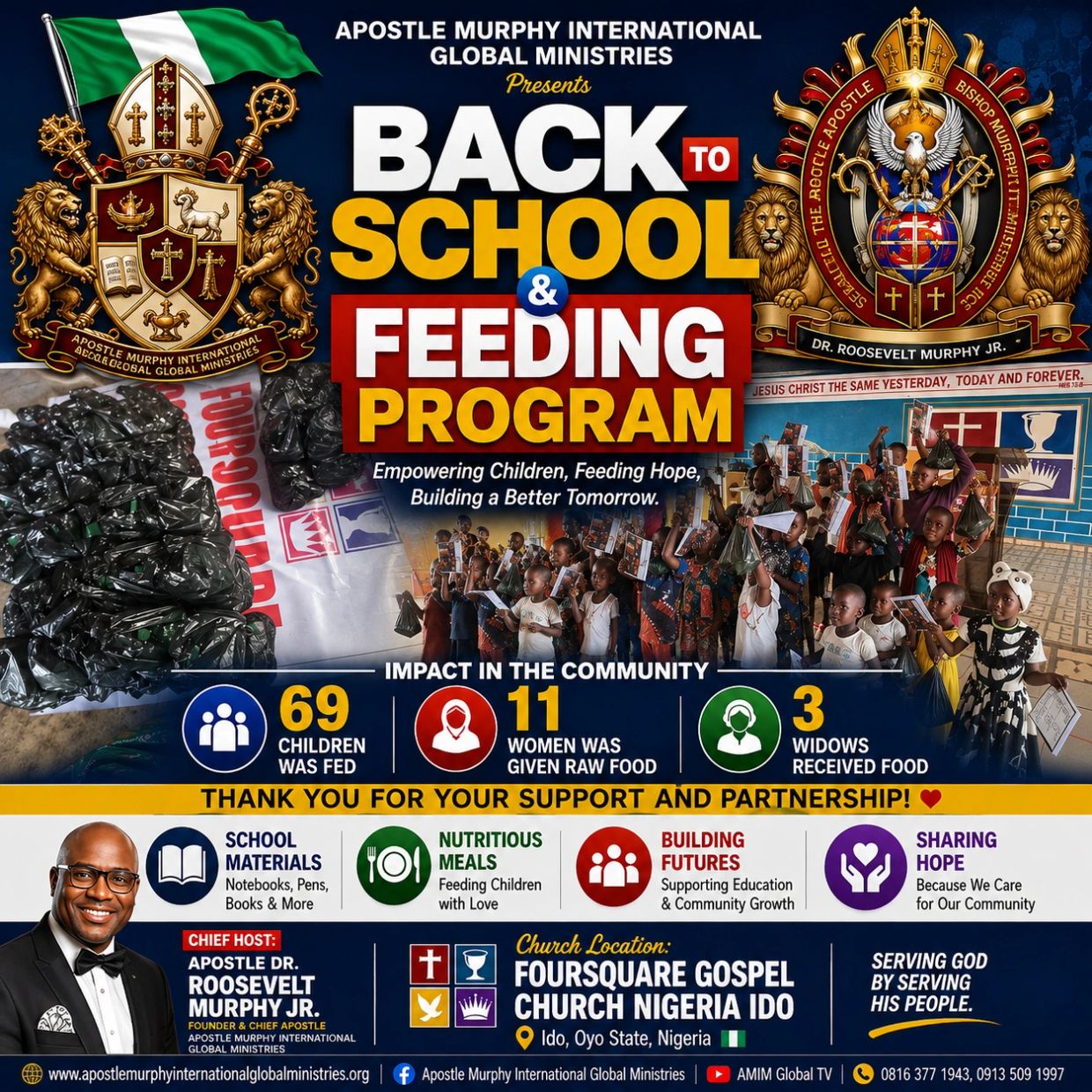 Back to School &amp; Feeding Program by Apostle Murphy International.